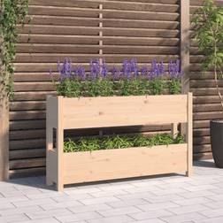 vidaXL Plantenbak 112 x 25 x 66 cm Massief Grenenhout