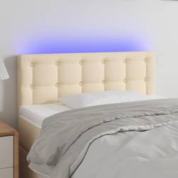 vidaXL Con LED De Tela Color Crema 80x5x78/88 cm Cabecero