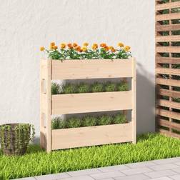 vidaXL Jardinière 112x25x104,5 cm Bois Massif De Pin