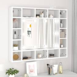 vidaXL Armoire De Miroir Avec LED Blanc 91x15x76.5 cm