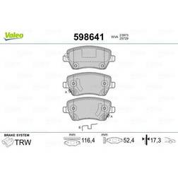 Valeo Valeo Bromsbeläggssats, skivbroms 598641