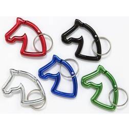 Tough-1 Gift Corral Horsehead Carbiner Keychain Silver