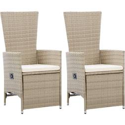 vidaXL Havelænestole 2 stk. hynder polyrattan