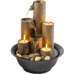 Alpine Corporation Tiered Column Tabletop Fountain