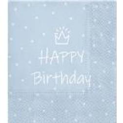Godan Birthday napkins blue 33x33cm 20pcs
