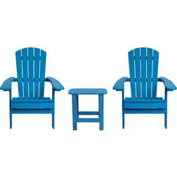 Flash Furniture 2 Pack Charlestown Commercial Poly Resin Adirondack