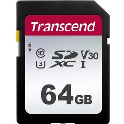 None Transcend Highspeed Minneskort 64 GB SDXC för Digitalkameror; Bilder och Videor Klass 10, UHS-I U3, Video Speed Klass V30 för 4K Ultra HD