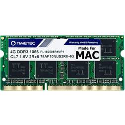 TIMETEC Hynix IC 4GB DDR3 1066MHz PC3-8500 Unbuffered Non-ECC 1.5V CL7 2Rx8 Dual Rank 204 Pin SODIMM Memory RAM Module Upgrade (4GB)