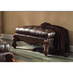 Acme Furniture Majestic Ottoman, 2 Tone Foot Stool