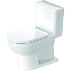 Duravit No.1 1-Piece 1.28 GPF Single Flush Elongated Toilet in White Seat Included