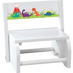 Valley Traders Children's White Dinosaur Step Stool