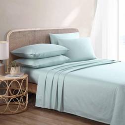 Tommy Bahama Solid 1000-Thread Count Bed Sheet Blue, Turquoise