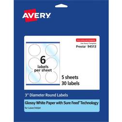 Avery Round Labels with Sure Feed