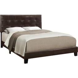 Monarch Specialties Queen Leather Look Bed