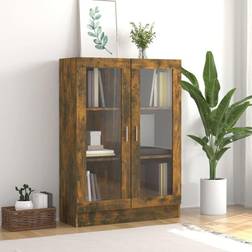 vidaXL Mobile Vetrina Rovere Fumo 82.5x30.5x115 cm Legno Multistrato Armadio