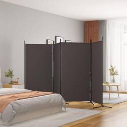 vidaXL 4-panels 346x180 stof Rumdeler 180x180cm