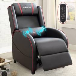 Homall Racing Recliner Gaming Chair - Black/Red