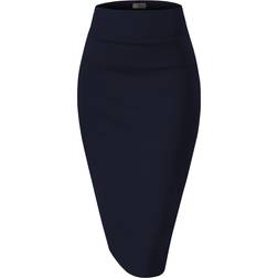 H&C Premium Ponte Stretch Office Pencil Skirt