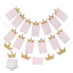 Kate Aspen 1st Birthday Milestone Photo Banner & Topper Tortenaufleger