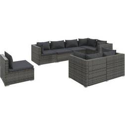 vidaXL 3102607 Conjunto de Sala de Exterior, Mesa incl. 8 Sofás