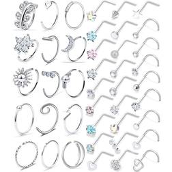 Kridzisw Nose Rings - Silver (42pcs)