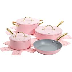 Paris Hilton Iconic Cookware Set with lid 10 Parts