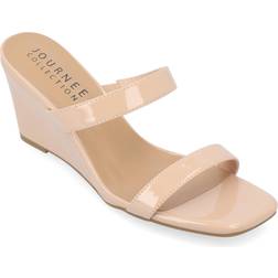 Journee Collection Womens Clover Sandal Nude 5.5M