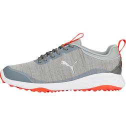 Puma Fusion Pro Golf Shoe - Quarry Silver/Red Blast