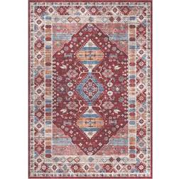 Silk Machine Washable Madar Rug Red