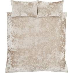 Catherine Lansfield Crushed Duvet Cover Silver, Natural (230x220cm)