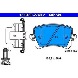 ATE Jarrupalat VW AUDI 13.0460-2749.2