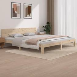 vidaXL Estructura De Cama Madera Maciza De Pino 200x200 cm - Marrón