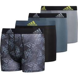 adidas Boy's Sport Performance Graphic Boxer Briefs 4-pack