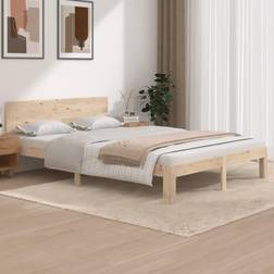 vidaXL Estructura De Cama Madera Maciza De Pino 140x200 cm - Marrón