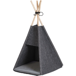 Beliani Felt Pet Teepee Tent Cat Dog Bed with Pillow 35x40 cm
