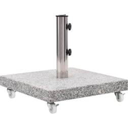 vidaXL Parasol Base Granite 30 kg Square Grey
