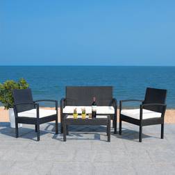Safavieh Bassey Wicker/ Outdoor Lounge Set