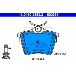 ATE ATE Bakre bromsbeläggssats