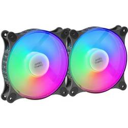 AeroCool MF-DUO FRGB Rainbow 360° 12 cm + 4 pin New