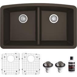 Karran QU-710 PK1 Undermount Quartz Double Bowl Kitchen Kit