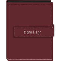 Pioneer Photo Album Pioneer Expressions Bound Mini Photo Album, Holds 36 4x6" Burgundy "Family"