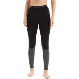 Icebreaker Legging Mérinos 260 ZoneKnit - Femme - Black/Jet Heather