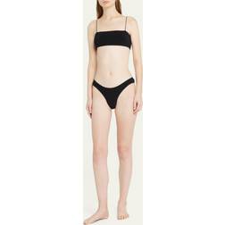 Toteme Black Smocked Bikini Bottoms Black