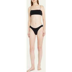 Toteme Smocked Bikini Bottoms - Black