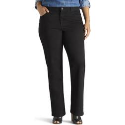 Lee Plus Instantly Slims Straight-Leg Jeans, Women's, Regular, Black