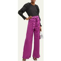Veronica Beard Belissa Cotton Cargo Pants - Pink