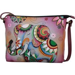 Anna by Anuschka Slim Medium Crossbody 8334 - Retro Elephant