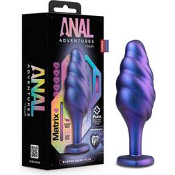 Blush Novelties Anal Adventures Matrix Bumped Bling Plug Sapphire in stock