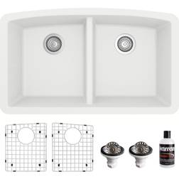 Karran QU-710 PK1 Undermount Quartz Double Bowl Kitchen Kit