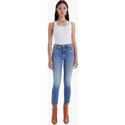 Mid Rise Ankle Fray Jeans - Denim-Light